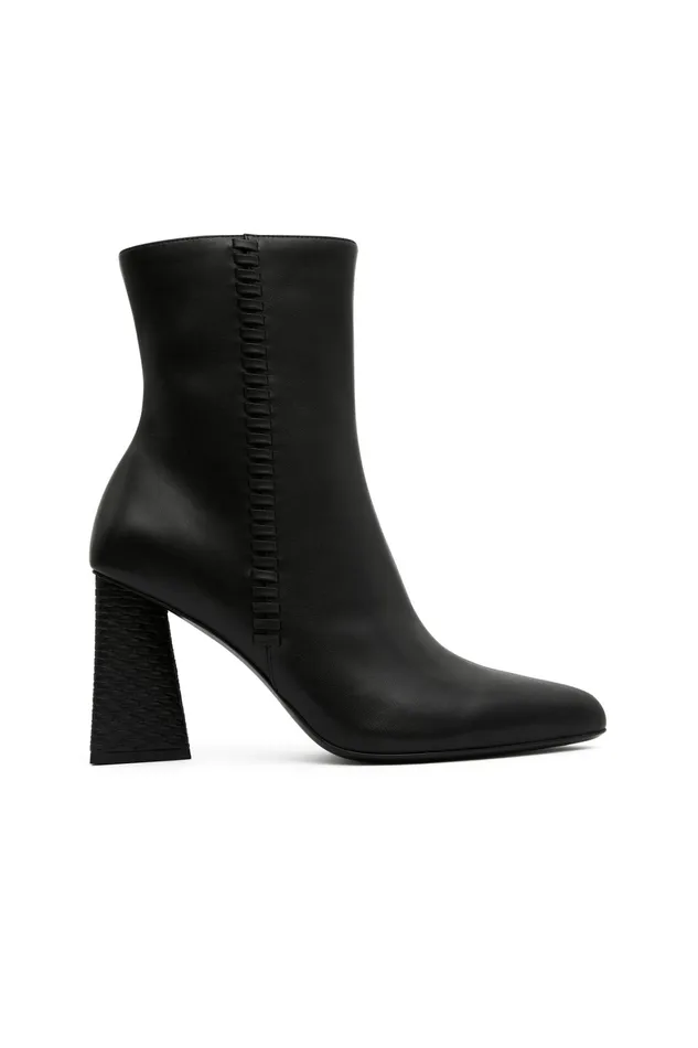 Aje Ether Whipstitch Short Boot Black Women Shoes