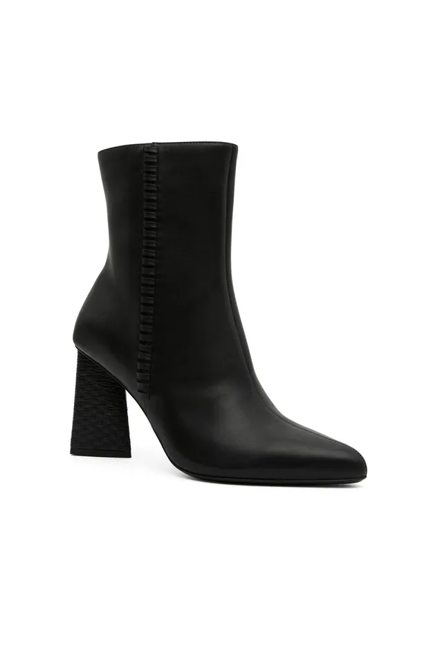 Aje Ether Whipstitch Short Boot Black Women Shoes