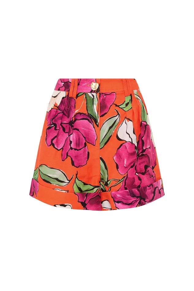 Aje Holt Tuck Detail Short Vivid Camellia Women Shorts