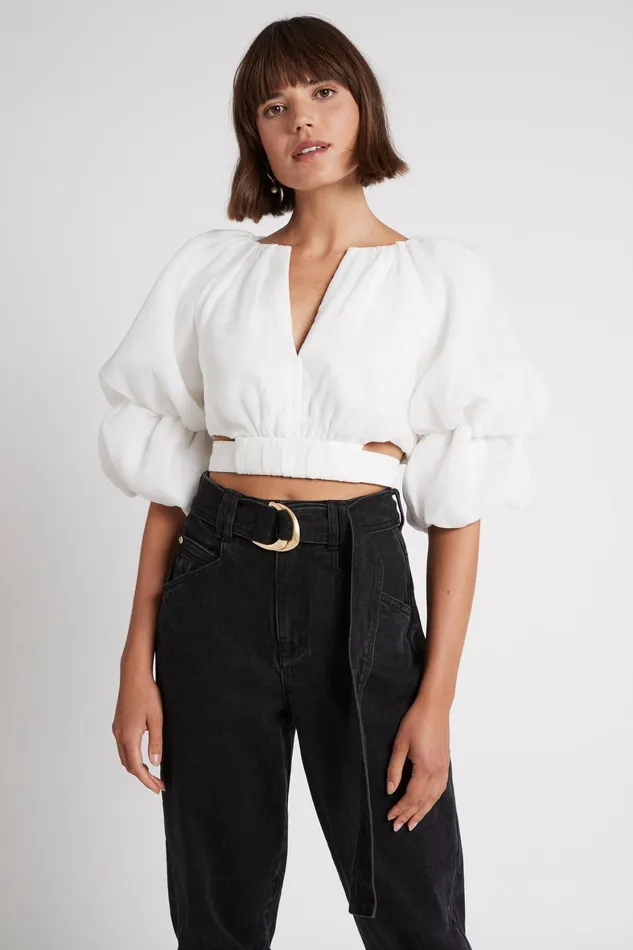Aje Impression Top White Women Tops