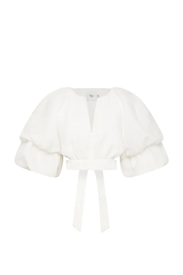 Aje Impression Top White Women Tops