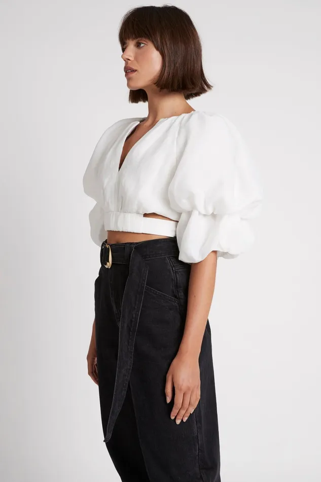 Aje Impression Top White Women Tops