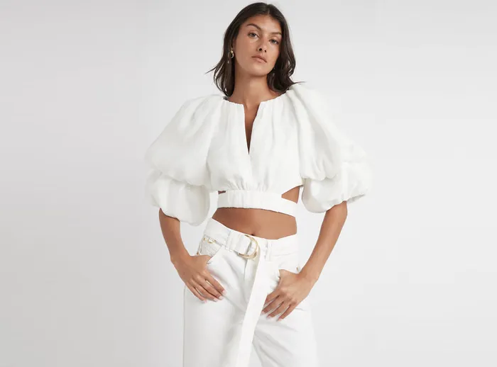 Aje Impression Top White Women Tops