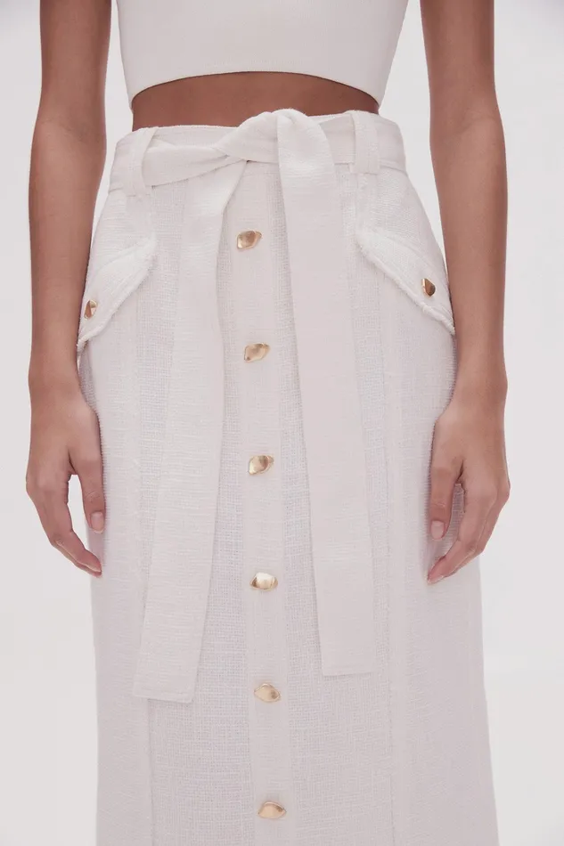 Aje Isabel Utility Pencil Skirt Ivory Women Skirts