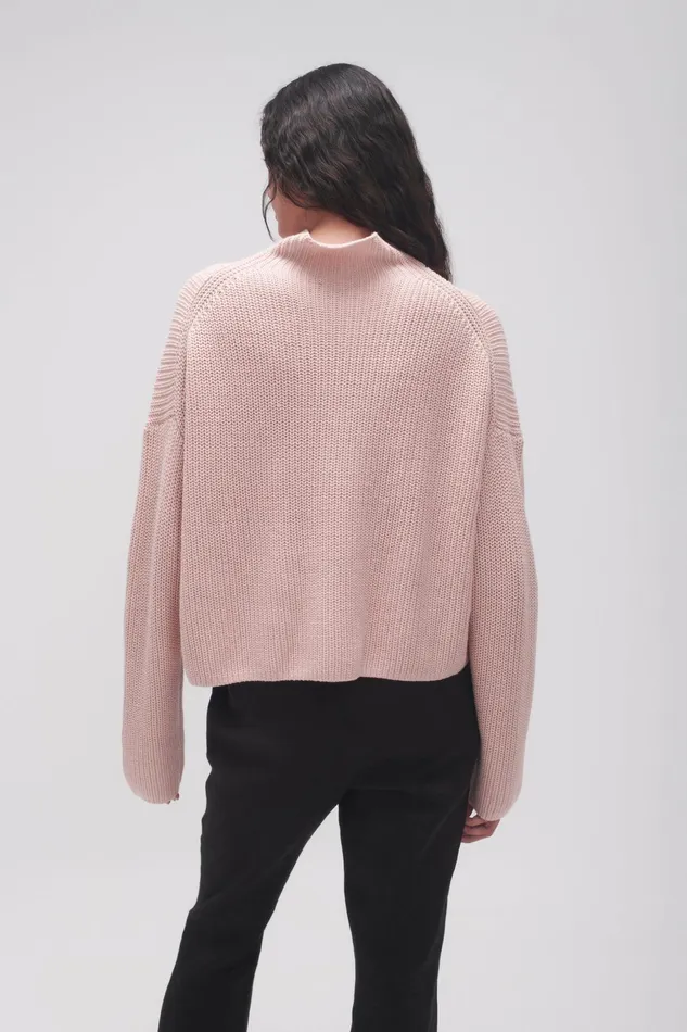 Aje Lou Logo Knit Jumper Blush Women Knitwear and Jumpers