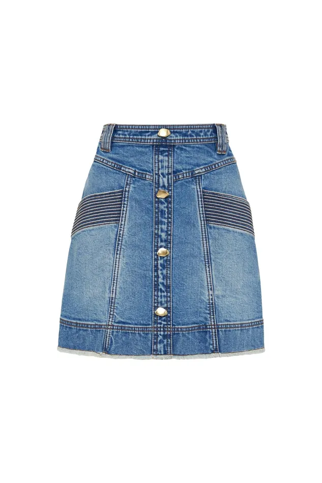 Aje Maya Denim Mini Skirt 90039s Wash Women Denim