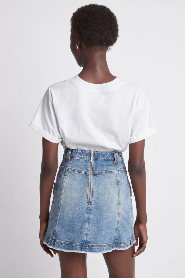 Aje Maya Denim Mini Skirt 90039s Wash Women Denim