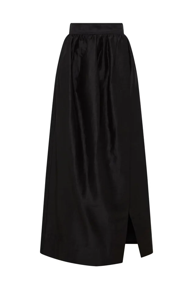 Aje Mirabelle Tulip Maxi Skirt Black Women Skirts