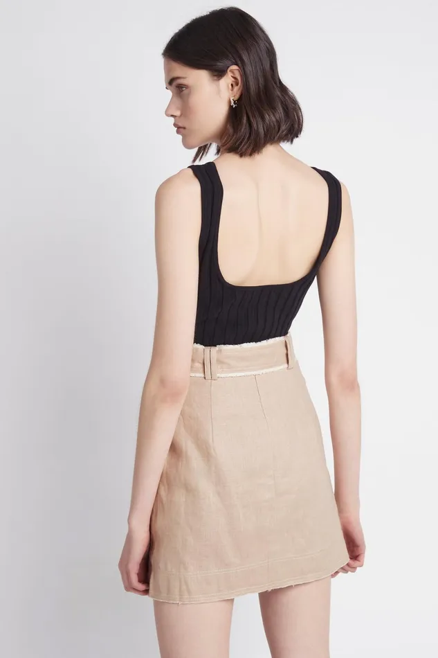 Aje Overture Ribbed Tank Black Women Tops