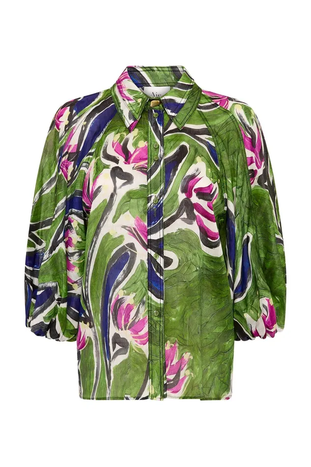 Aje Palms Blouse Native Gumnut Floral Women Tops