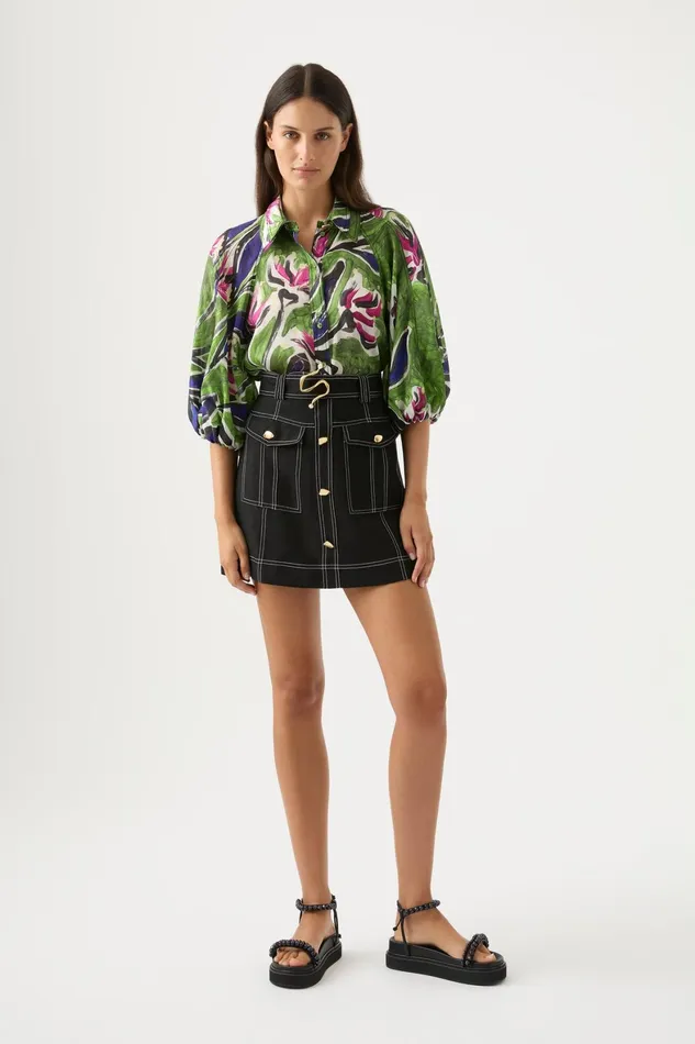 Aje Palms Blouse Native Gumnut Floral Women Tops