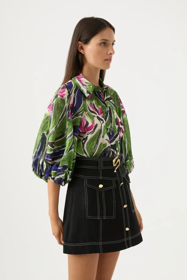Aje Palms Blouse Native Gumnut Floral Women Tops