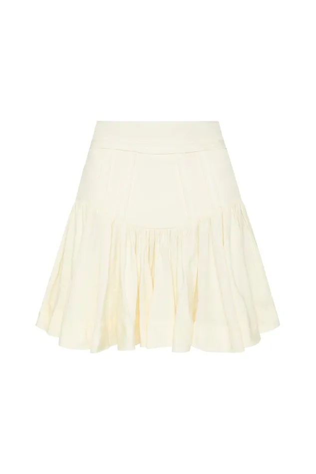 Aje Reverb Flip Mini Skirt Ivory Women Skirts
