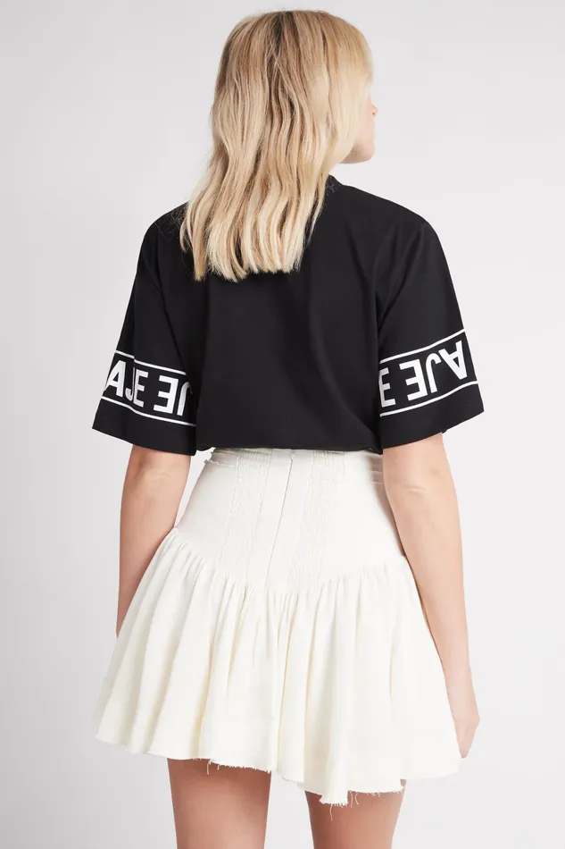 Aje Reverb Flip Mini Skirt Ivory Women Skirts