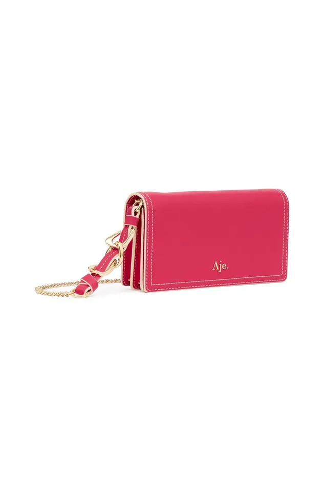 Aje Roux Chain Clutch Bag Bougainvillea Red Women Handbags and Wallets