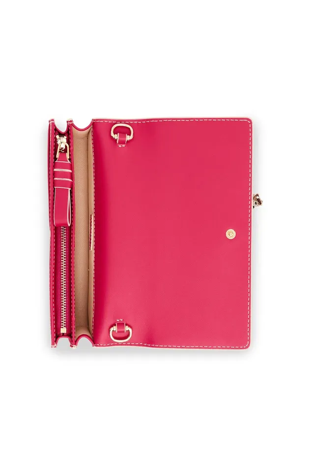 Aje Roux Chain Clutch Bag Bougainvillea Red Women Handbags and Wallets