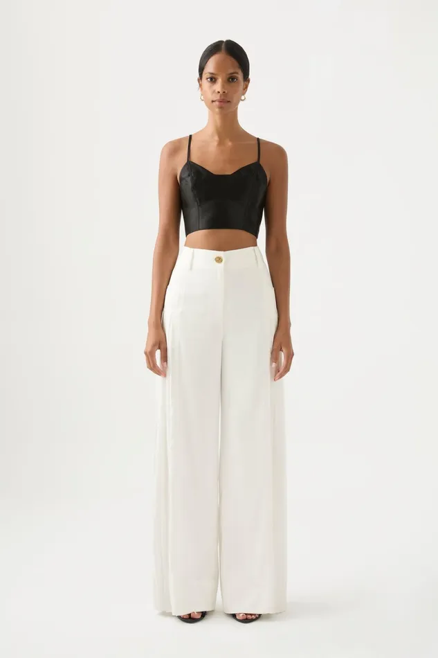 Aje Rowena Panelled Bralette Black Women Tops