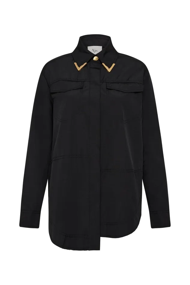 Aje Ryka Hardware Shirt Black Women Tops