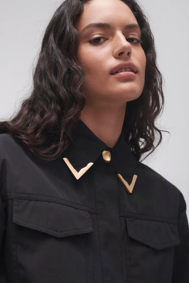 Aje Ryka Hardware Shirt Black Women Tops