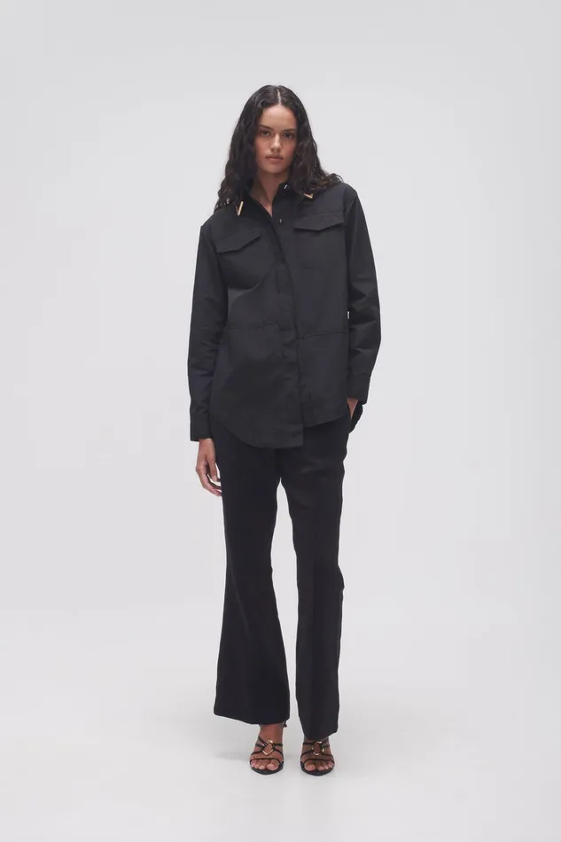 Aje Ryka Hardware Shirt Black Women Tops