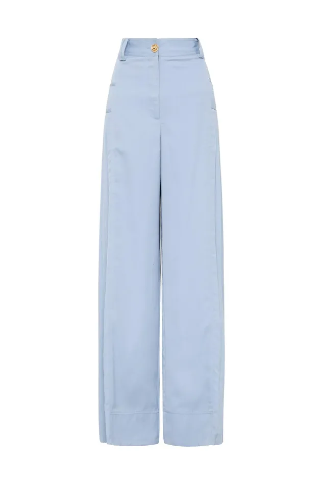 Aje Tranquility Pleated Pant Steel Blue Women Pants