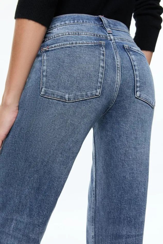 Alice Olivia Bodie Low Rise Jean Brooklyn Blue Women Pants