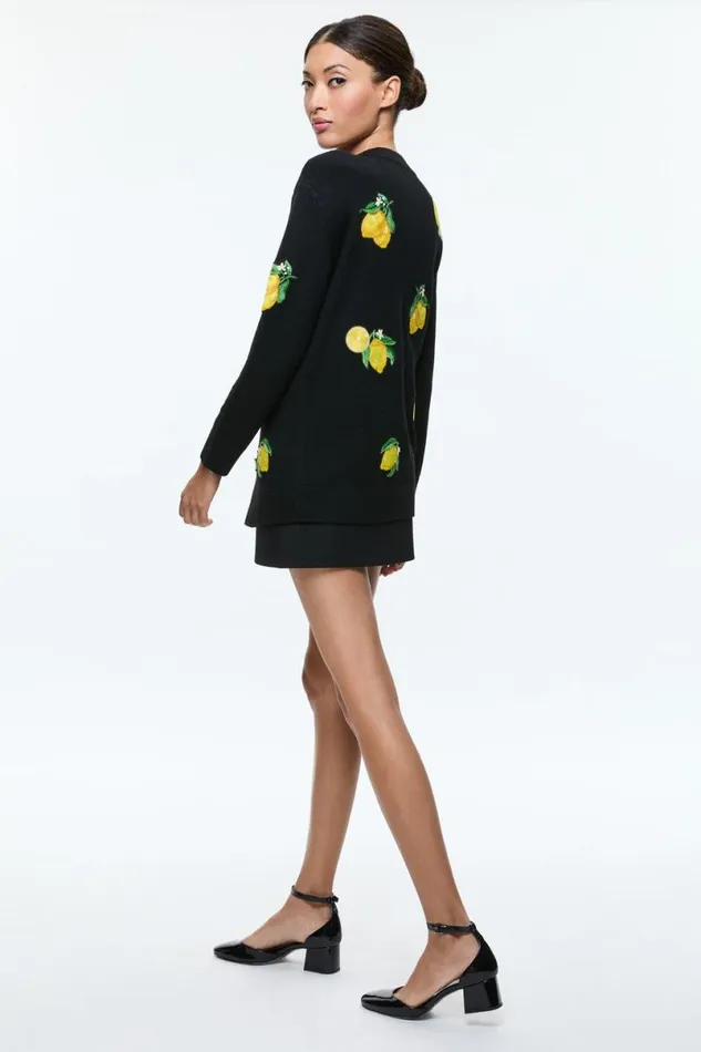 Alice Olivia Bradford Cardigan Lemon Tree Women Sweaters
