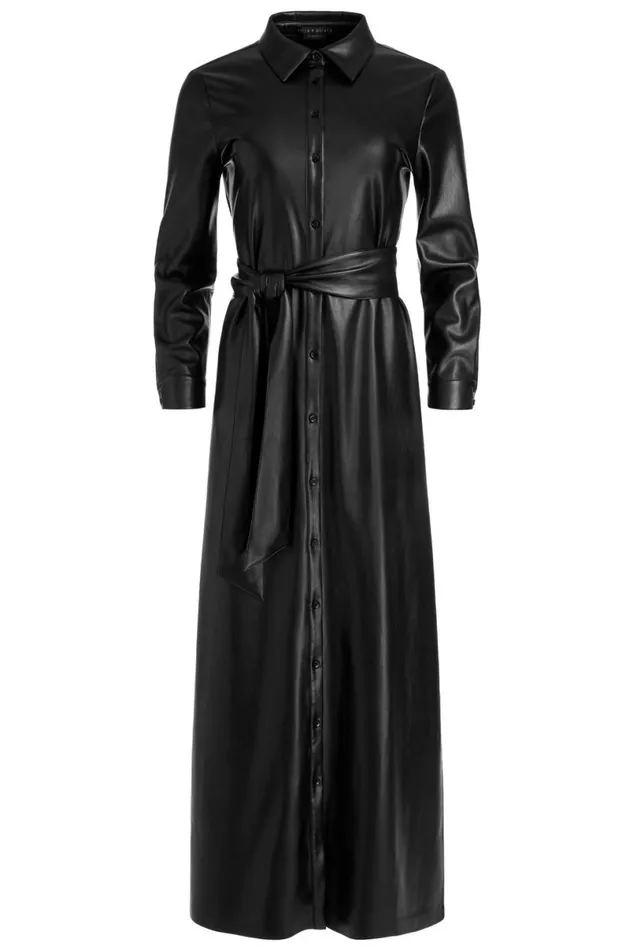 Alice Olivia Chassidy Vegan Dress Black Women Dresses