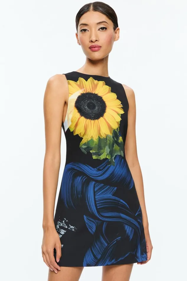 Alice Olivia Clyde Mini Dress Azalea Floral Women Dresses
