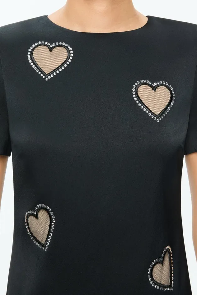 Alice Olivia Clyde Mini Dress Black Women Dresses