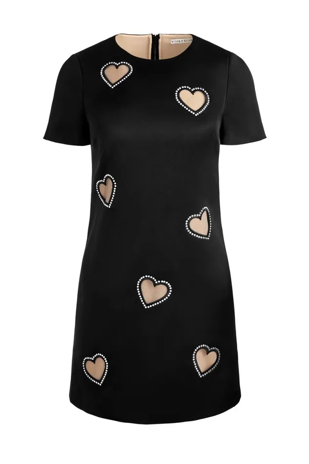 Alice Olivia Clyde Mini Dress Black Women Dresses
