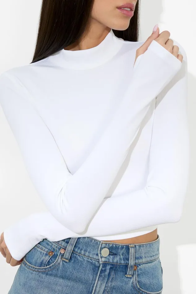 Alice Olivia Delaina Reversible Top Off White Women Tops