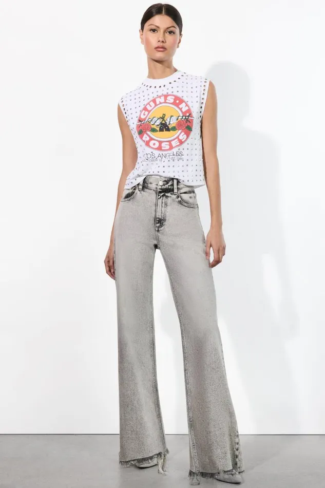 Alice Olivia Delancey Jean Peyton Vintage Grey Women Pants