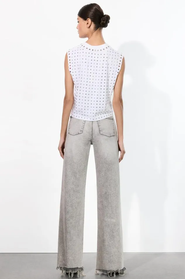 Alice Olivia Delancey Jean Peyton Vintage Grey Women Pants