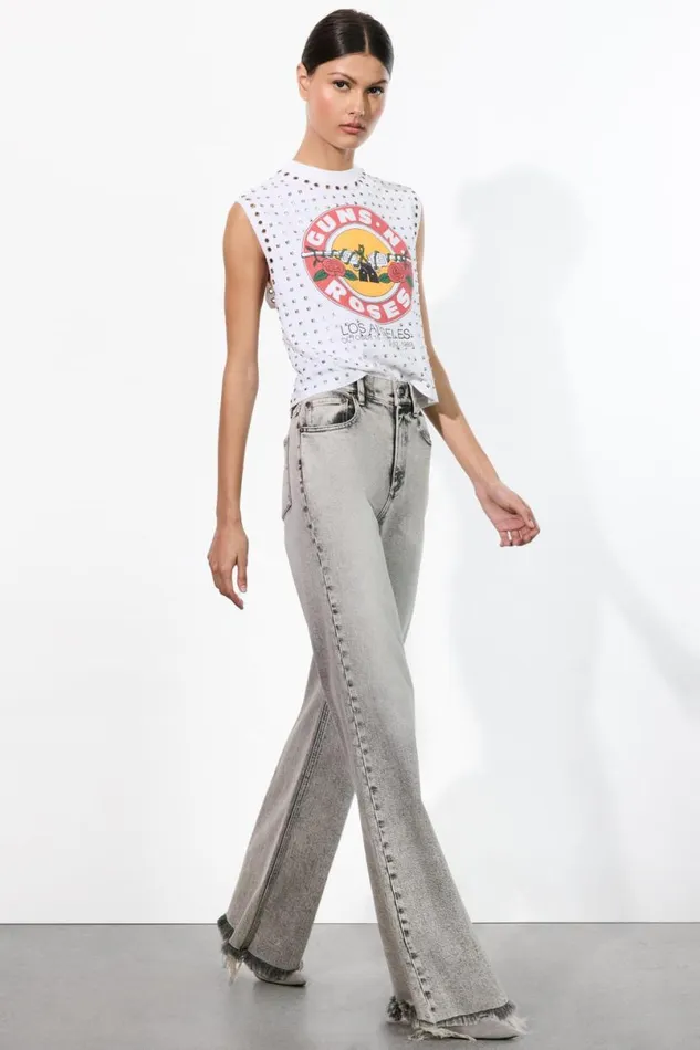 Alice Olivia Delancey Jean Peyton Vintage Grey Women Pants