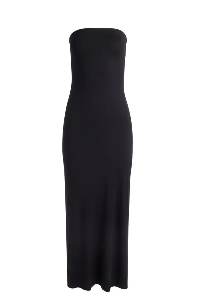 Alice Olivia Delora Strapless Maxi Dress Black Women Dresses