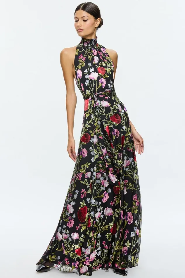 Alice Olivia Dita Maxi Dress Floral Dreams Women Dresses