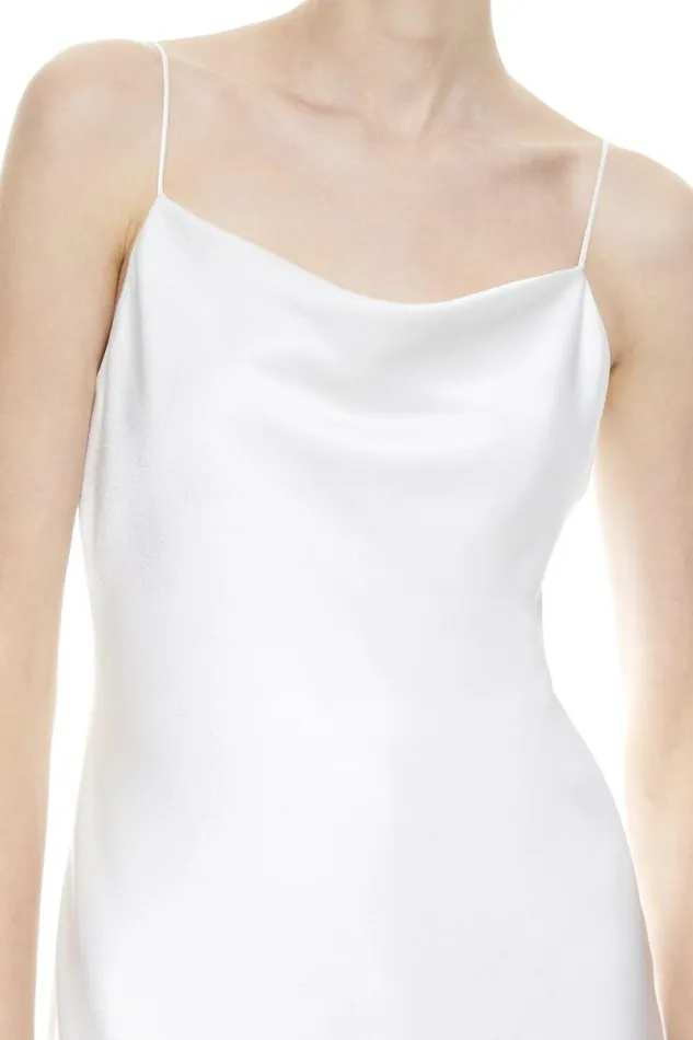 Alice Olivia Harmony Mini Slip Dress Off White Women Dresses