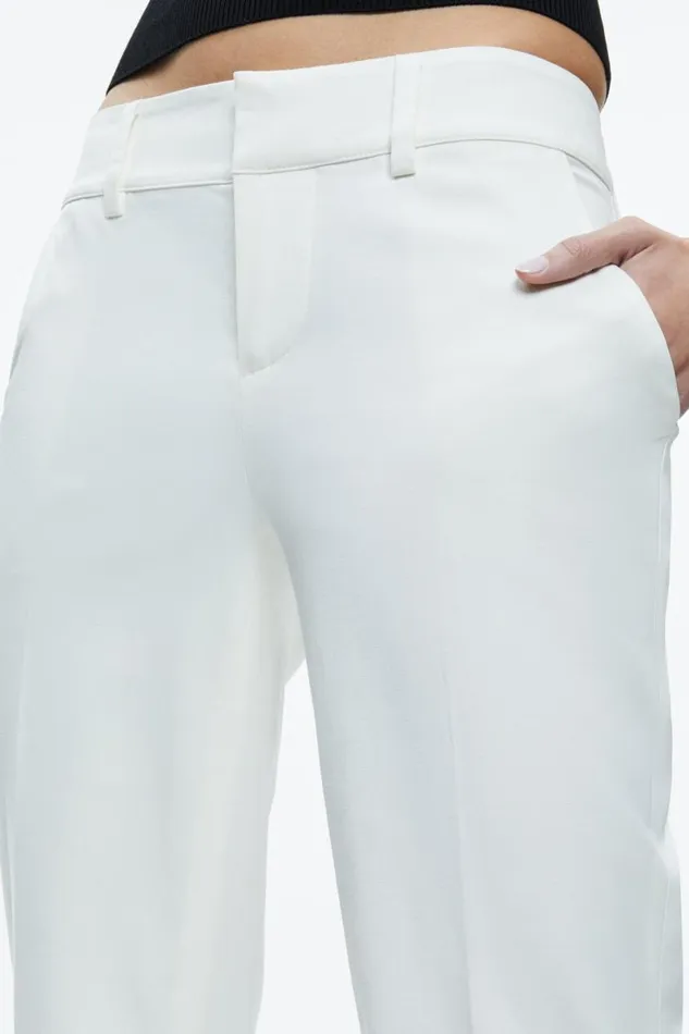 Alice Olivia Janis Low Rise Cropped Flare Pant Off White Women Pants