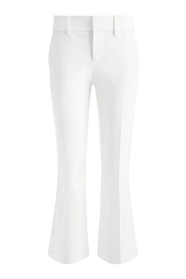 Alice Olivia Janis Low Rise Cropped Flare Pant Off White Women Pants