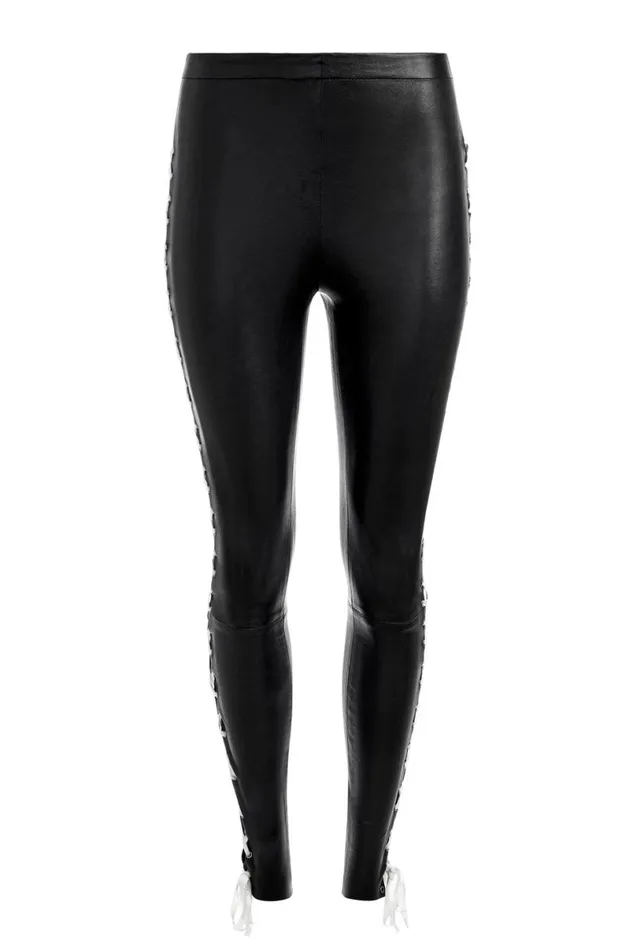 Alice Olivia Maddox Vegan Legging Blackoff White Women Pants