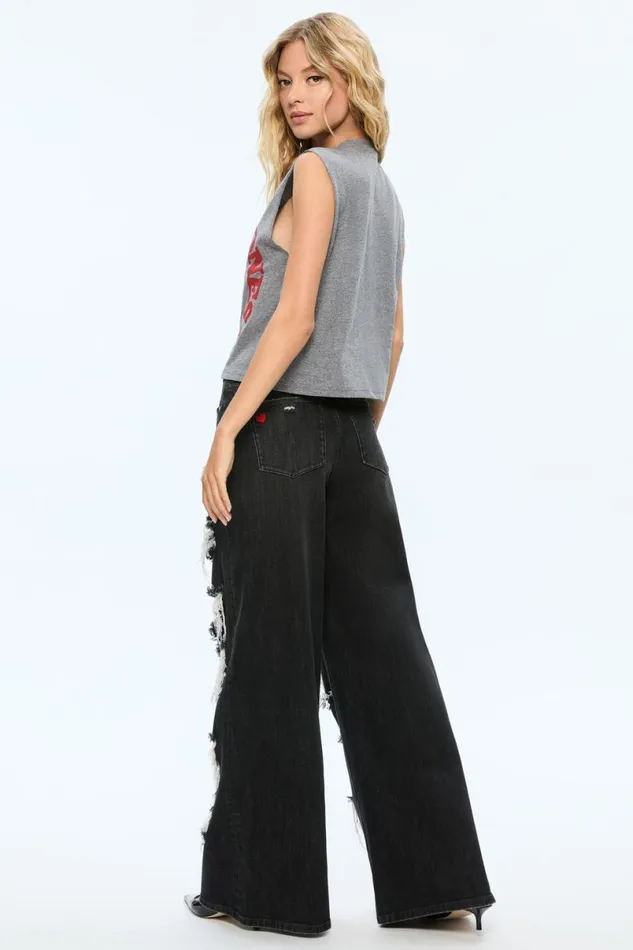Alice Olivia Micah Muscle Tank Greybright Ruby Women Tops