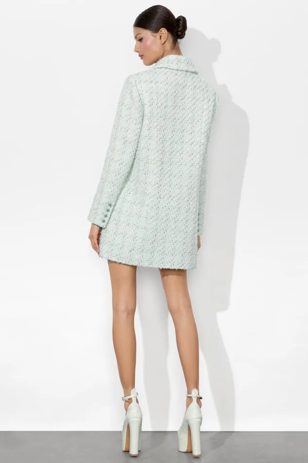 Alice Olivia Purcell Peacoat Sea Spray Women Outerwear