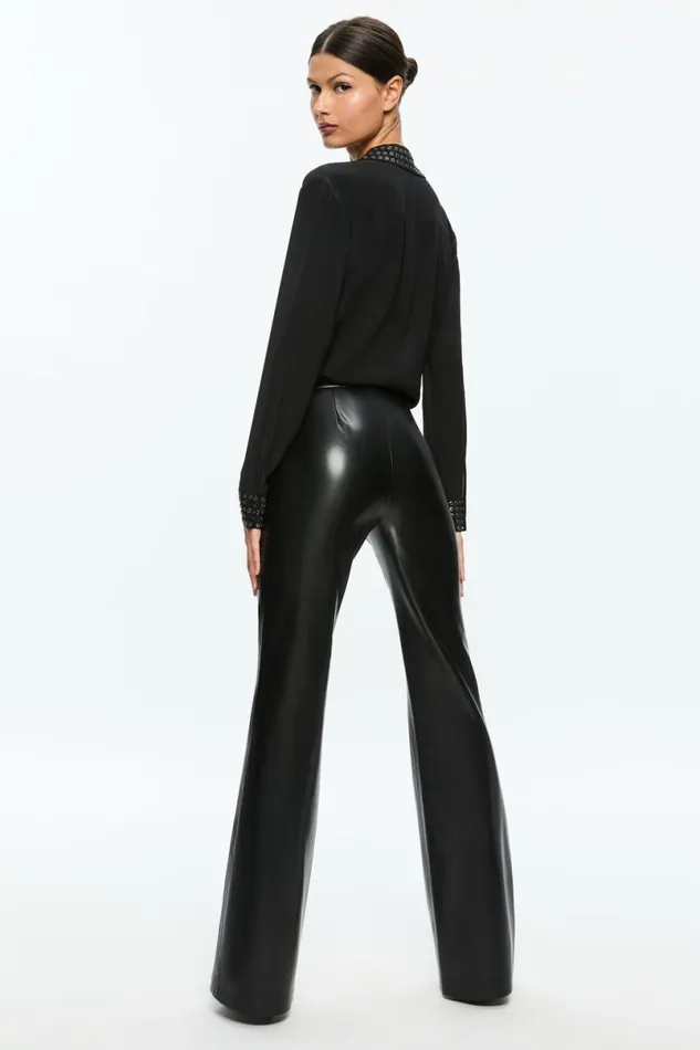 Alice Olivia Ravyn Vegan Pant Black Women Pants