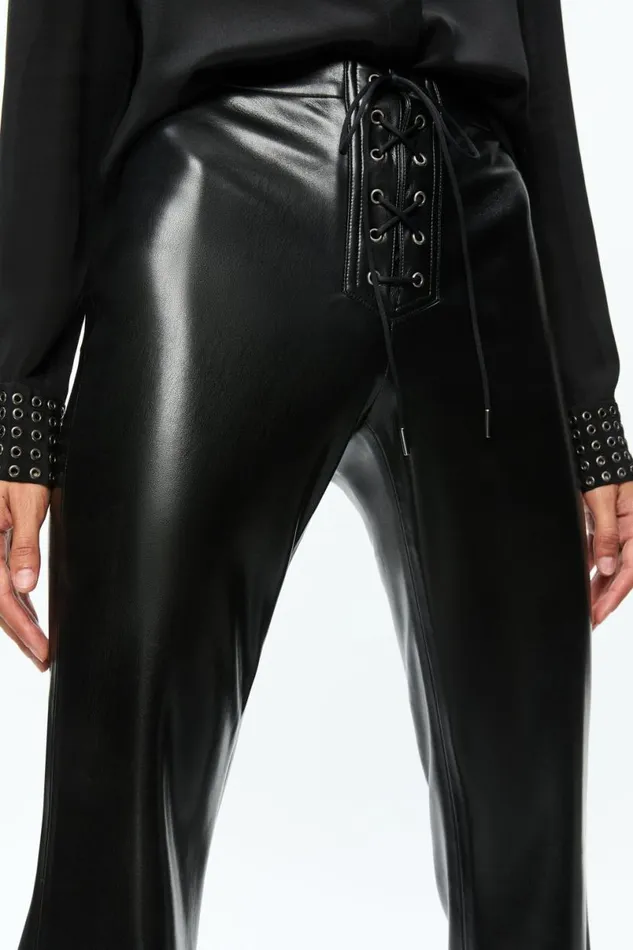 Alice Olivia Ravyn Vegan Pant Black Women Pants