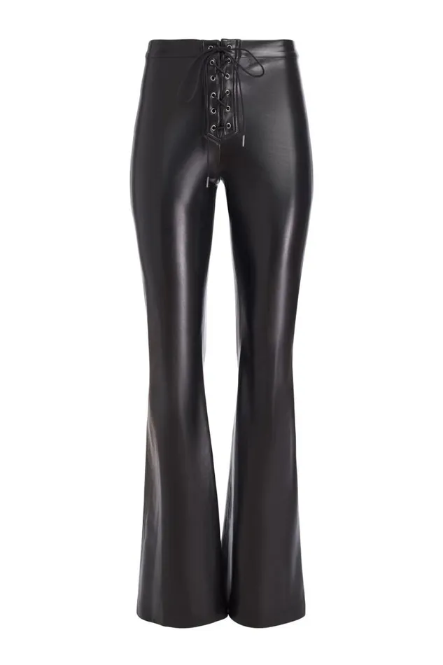 Alice Olivia Ravyn Vegan Pant Black Women Pants