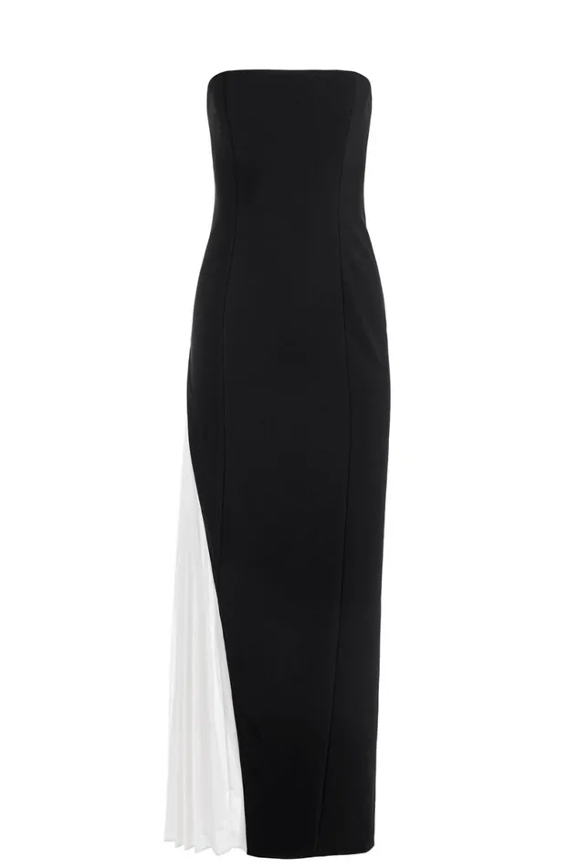Alice Olivia Retha Maxi Dress Blackoff White Women Dresses