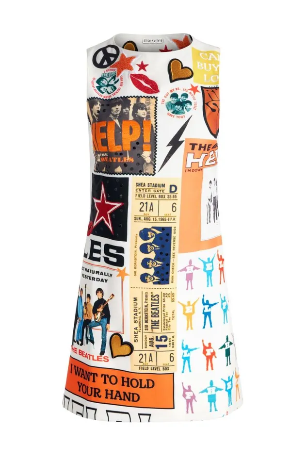 Alice Olivia The Beatles Clyde Shift Dress Can039t Buy Me Love Women Dresses