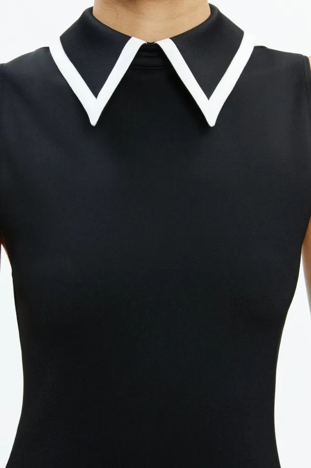 Alice Olivia Wynell Mini Dress Blackoff White Women Dresses