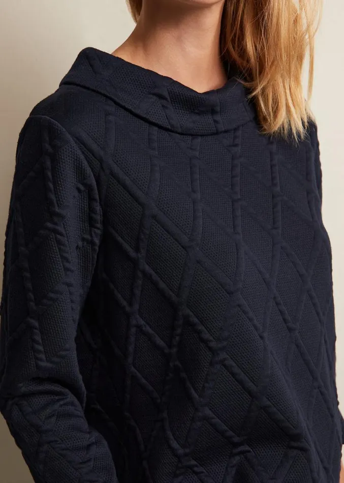 Alira Textured Top Navy Women Phase Eight Tops and TShirts